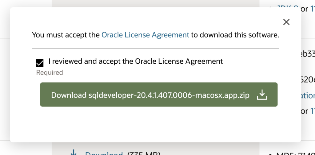 oracle database download for mac